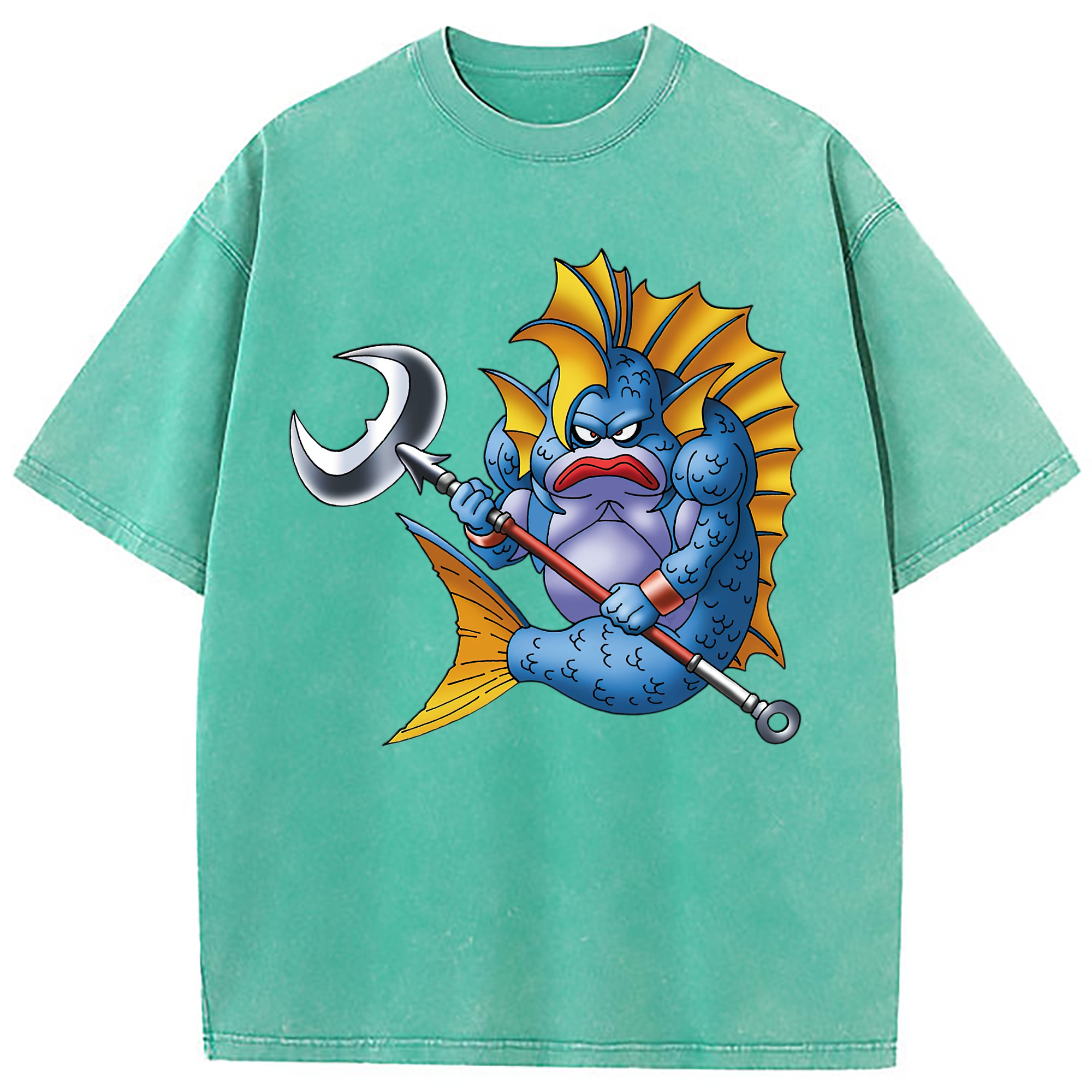 （画像用） ドラゴンクエスト Doragon Kuesuto Dragon Quest 綿100% ヴィンテージ風 半袖Tシャツ（フロントプリント）